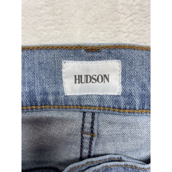 Hudson Blake Slim Straight Zip Fly Jeans Men's W36 L33 Stretch Light Blue Denim - Picture 5 of 10